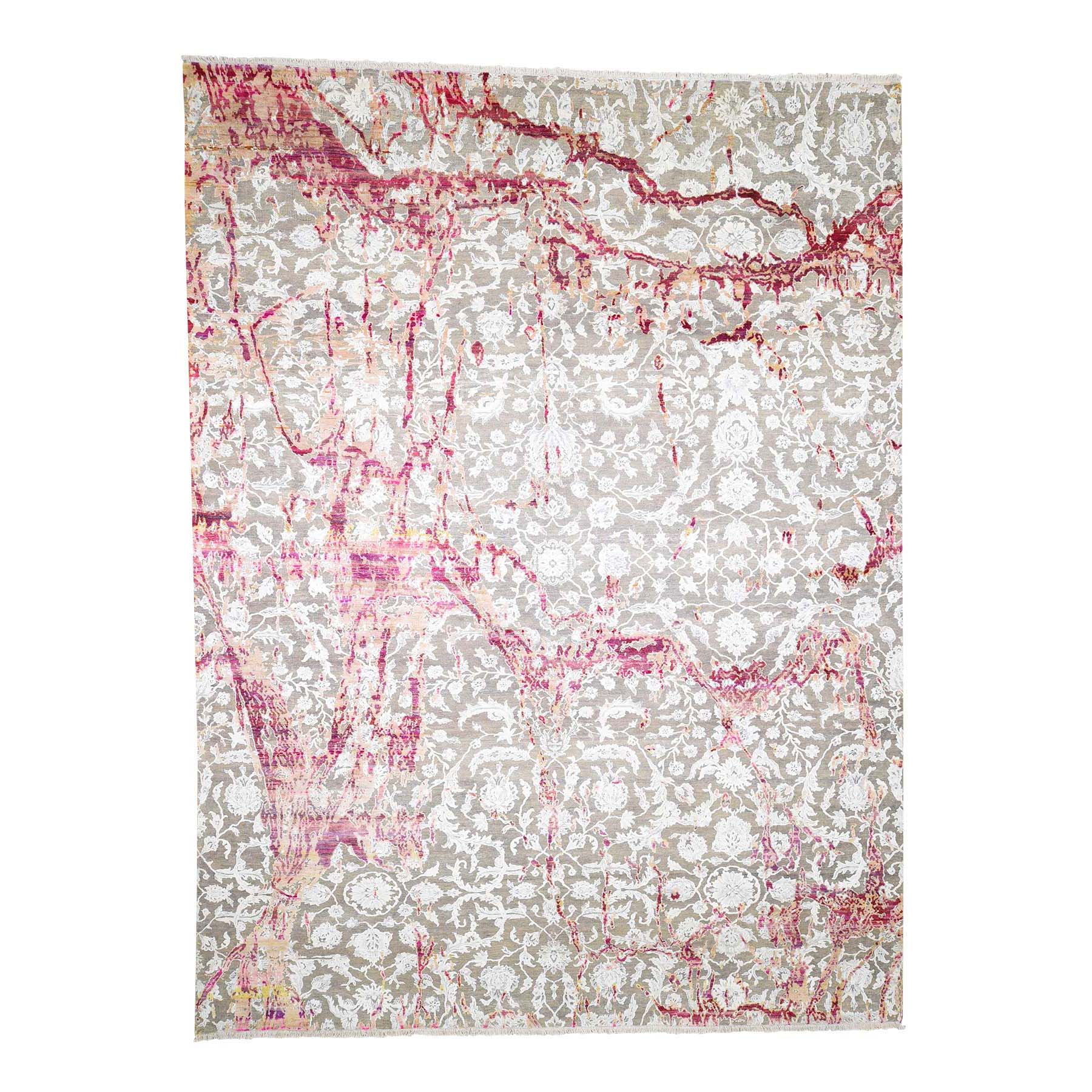 Modern & Contemporary Silk Hand-Knotted Area Rug 9'10
